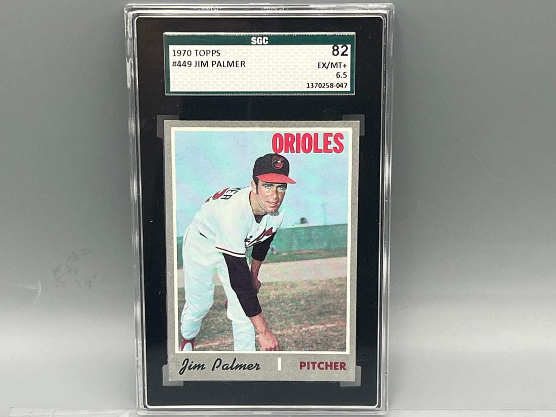 1970 Topps Jim Palmer #449 SGC EX-MT+ 6.5: 1970 Topps Jim Palmer #449 SGC EX-MT+ 6.5