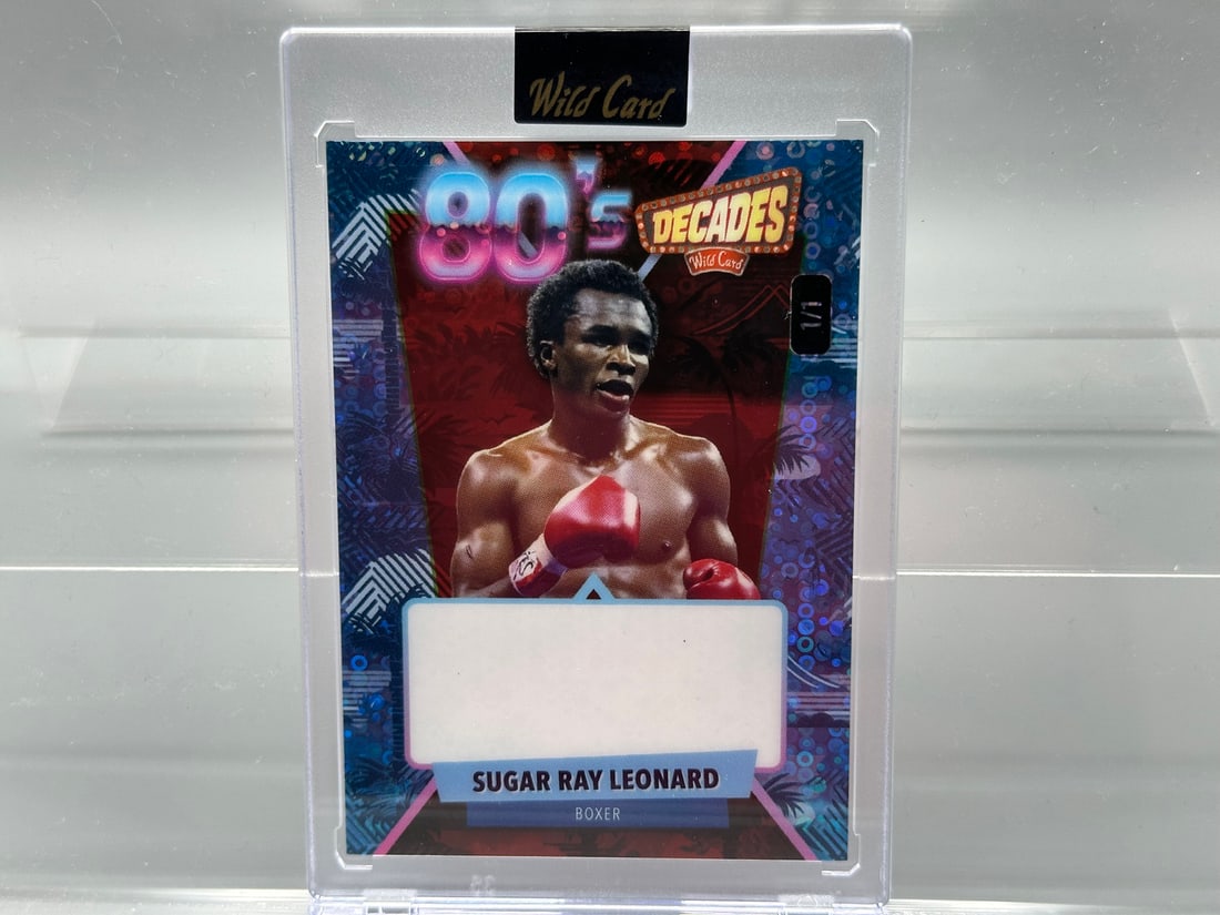 2024 Wild Card Decades Preview Sugar Ray Leonard #1/1 - Pre-Production Proof: 2024 Wild Card Decades Preview Sugar Ray Leonard #1/1 - Pre-Production Proof