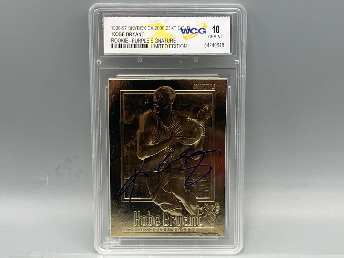 1997 Kobe Bryant Purple Signature 23kt Gold Foil Limited Edition Slabbed By WCG: 1997 Kobe Bryant Purple Signature 23kt Gold Foil Limited Edition Slabbed By WCG