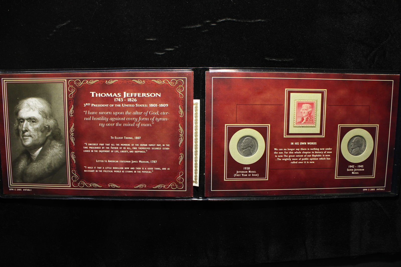 Thomas Jefferson Collection w/ COA (1 of 5)