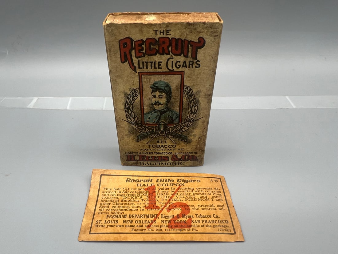 1912 Little Recruit Original Empty Box W/ Coupon - T207 cards were originally packaged in these (1 of 6)