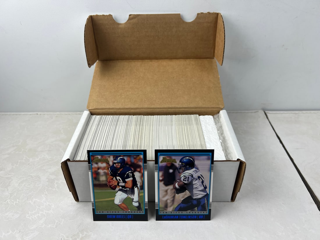 2001 Bowman Football Complete Set W/ Drew Brees RC & LaDainian Tomlinson RC (1 of 3)
