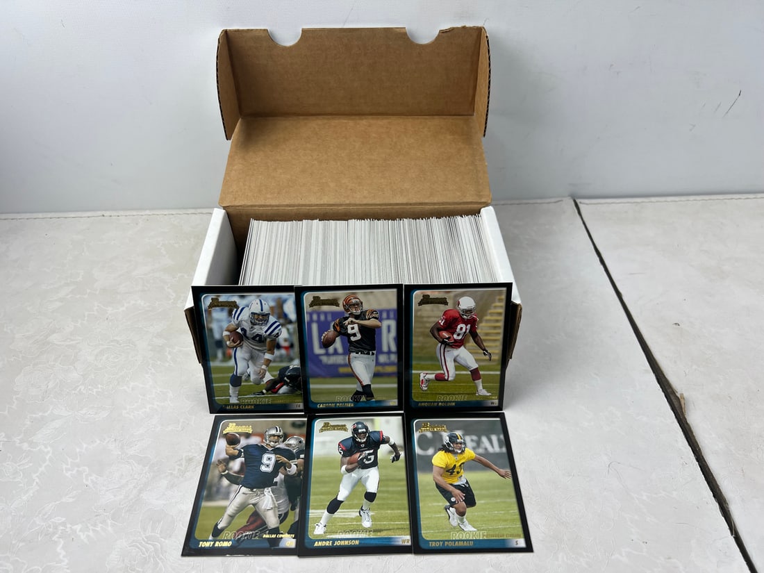 2003 Bowman Football Complete Set W/ Carson Palmer, Troy Polamalu, Andre Johnson, Tony Romo, Dallas (1 of 3)
