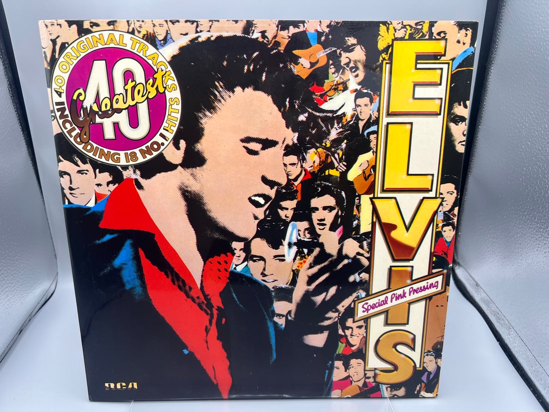 1978 Elvis Presley Elvis's 40 Greatest Pink Record Vinyl Album - PL 42691: 1978 Elvis Presley Elvis's 40 Greatest Pink Record Vinyl Album - PL 42691