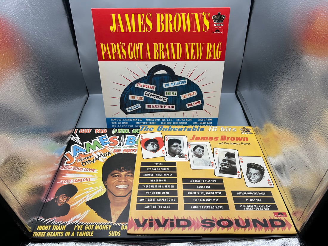 Lot of (3) Assorted James Brown Vinyl Albums - Varying Conditions (1 of 4)