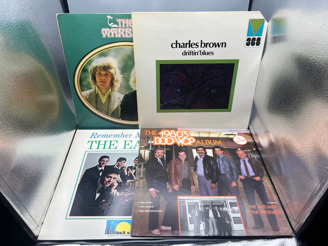 Lot of (4) Assorted Vinyl Albums - Varying Conditions - Charles Brown, The Marbles, The Earls (1 of 4)