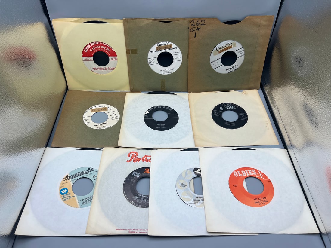 Lot of (10) Assorted 45 RPM Records - Varying Conditions (1 of 3)