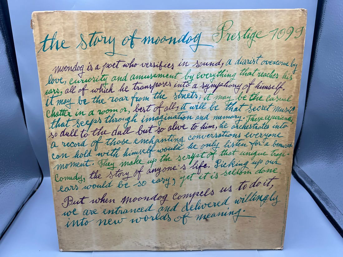 1957 Moondog The Story of Moondog Vinyl Album with Andy Warhol Cover- PRLP 7099 - Very Rare And (1 of 4)