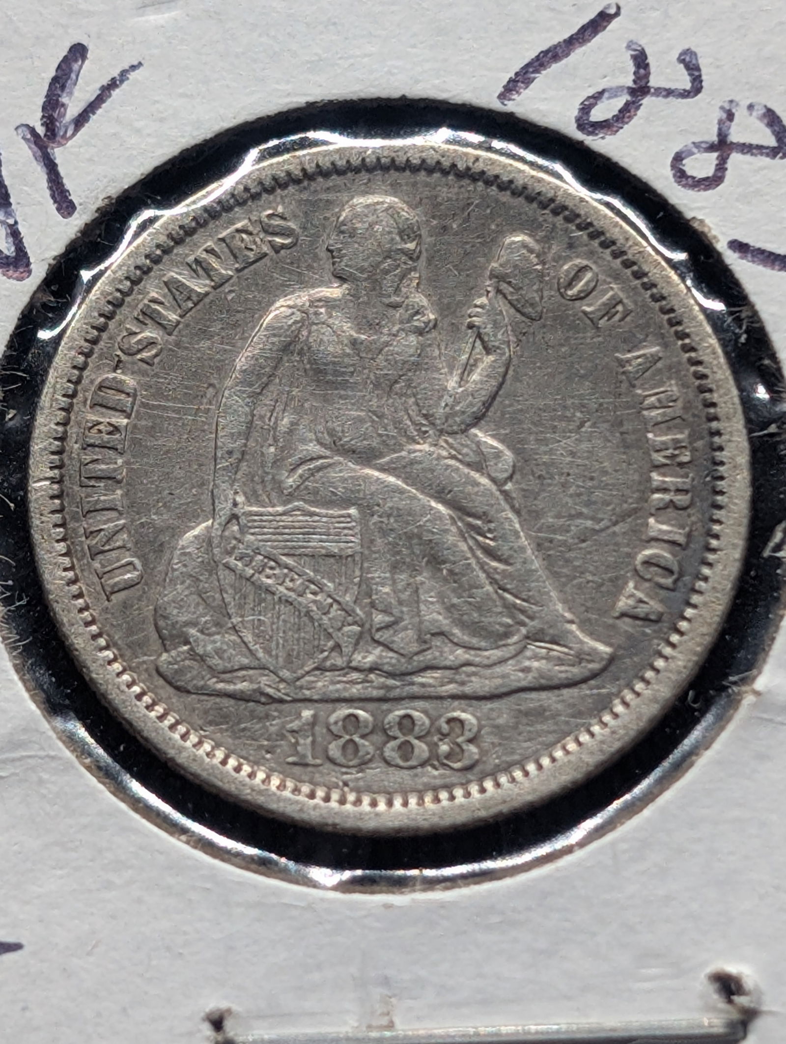 1883 Silver Seated Liberty Dime - Full Liberty (1 of 2)