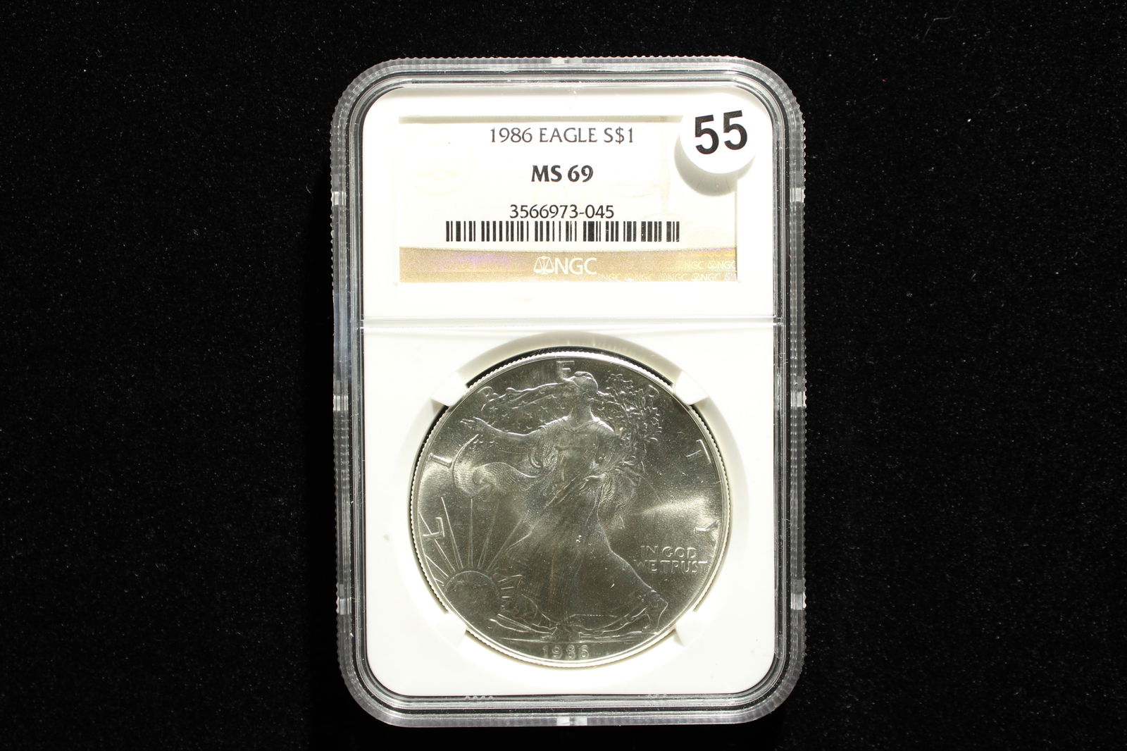 1986 Silver Eagle MS 69 by NGC (1 of 3)
