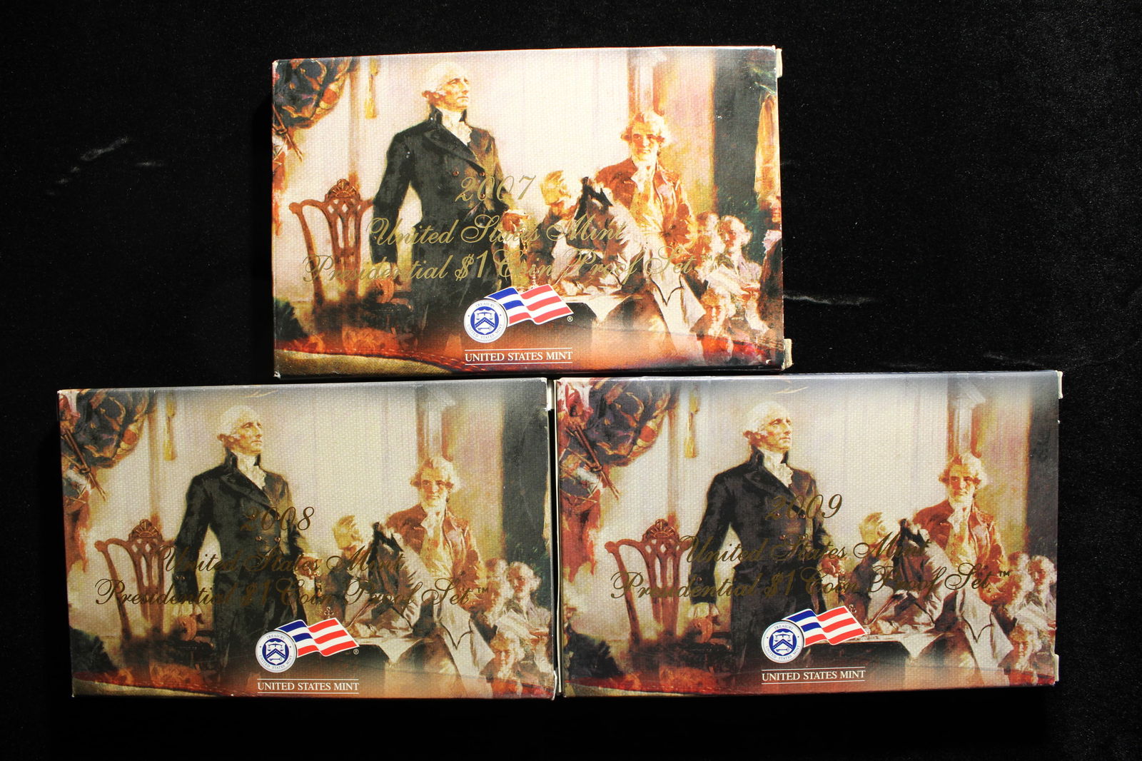 (12 Coins) 2007-S, 2008-S, 2009-S US Mint Presidential $1 Coin Proof Sets OGP (1 of 13)