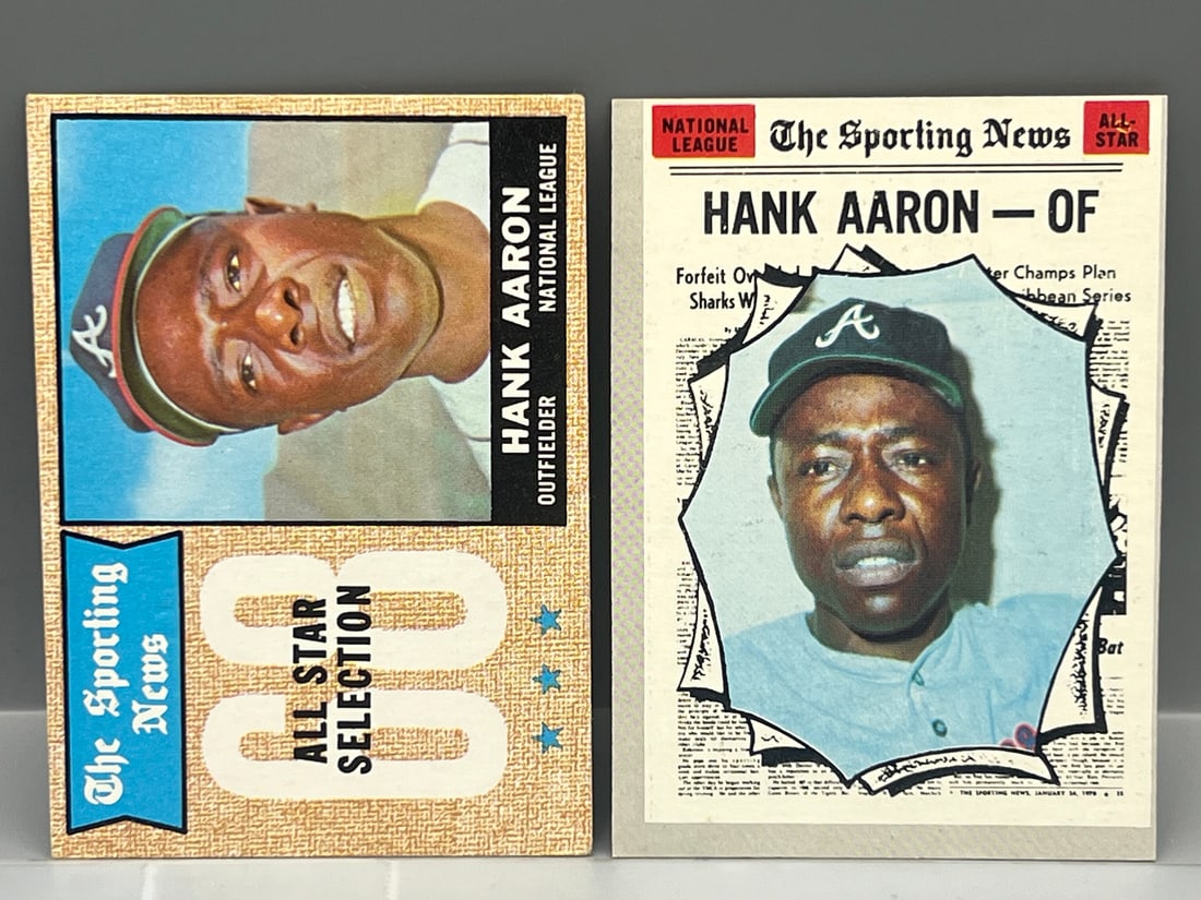 Hank Aaron All Star Cards - 1968 Topps #370 & 1970 Topps #462 (1 of 2)