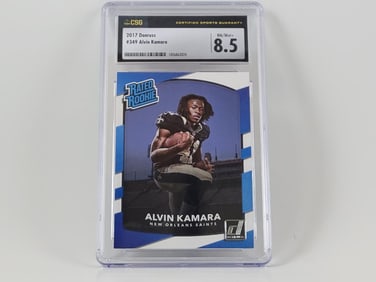 2017 Donruss Football #349 Alvin Kamara Rookie Graded CGC 8.5 NT-MT+