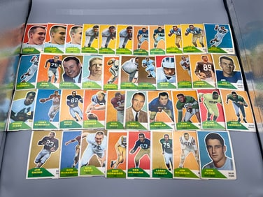 Lot of (40) 1960 Fleer Football Cards - Varying Conditions