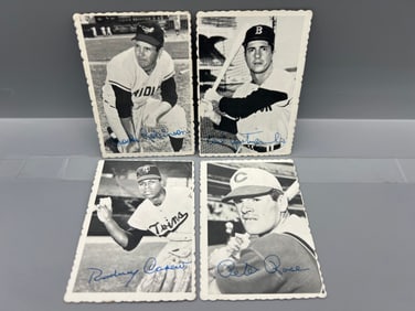 1969 Topps Deckle Edge Brooks Robinson #1, Carl Yastrzemski #4, Rod Carew #12, & Pete Rose #21 -