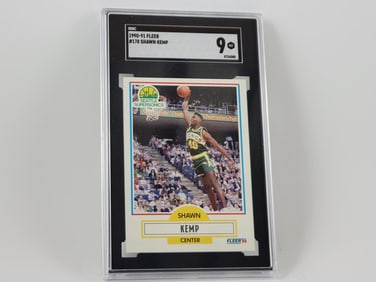 1990-91 Fleer Basketball #178 Shawn Kemp RC SGC 9 Mint