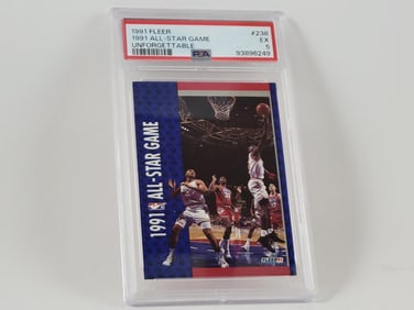 1991-92 Fleer Basketball #238 All Star Game Unforgettable Michael Jordan PSA 5 EX