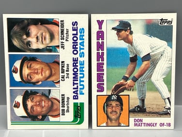 1982 Topps Cal Ripken Jr. RC #21 & 1984 Topps Don Mattingly RC #8