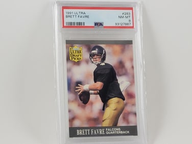 1991 Ultra Football #283 Brett Favre RC PSA 8 NM-MT