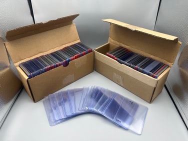 Lot of (250+) Used Trading Card Toploaders