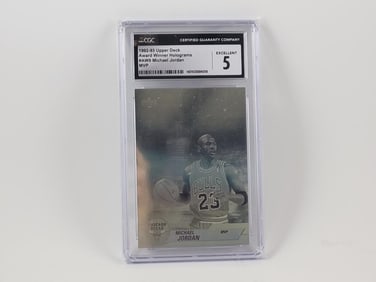 1992-93 Upper Deck Award Winner Holograms #AW9 Michael Jordan MVP CGC 5 EX