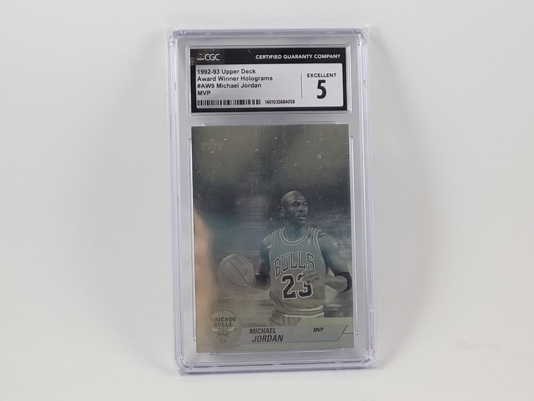 1992-93 Upper Deck Award Winner Holograms #AW9 Michael Jordan MVP CGC 5 EX (1 of 2)