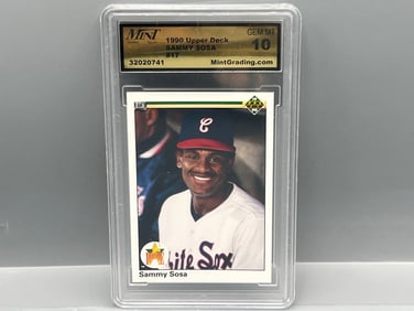 1990 Upper Deck Sammy Sosa RC #17 Slabbed By Mint Grading