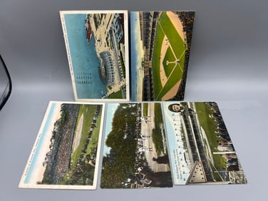 1910-1950 Vintage Baseball Postcards Lot of 5 - 1910s John McGraw Borderless Postcard