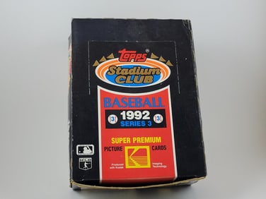 1992 Stadium Club Baseball Series 3 Unopened Wax Box