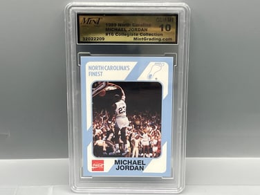 1989 Coca Cola North Carolina Collegiate Collection Michael Jordan #16 Slabbed By Mint Grading