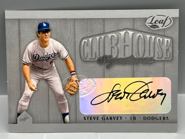2002 Leaf Clubhouse Signatures Steve Garvey Auto #058/100