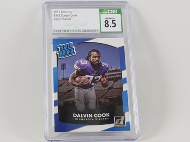 2017 Donruss Football #343 Dalvin Cook RC Graded CSG 8.5 NM-MT+