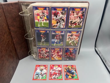 1989 Pro Set Football Complete Set In Binder W/ Deion Sanders RC, Barry Sanders RC, & Troy Aikman RC