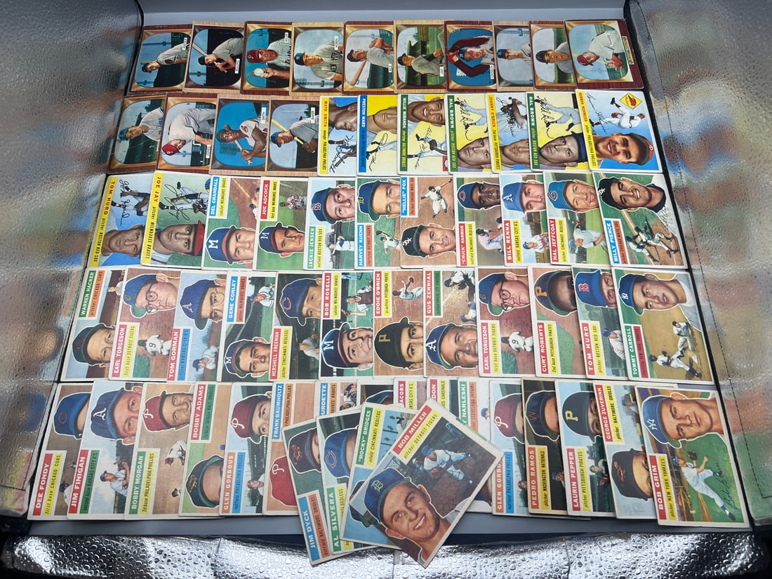 Lot of (60+) 1955-56 Topps and Bowman Baseball Cards W/ Some Stars - Varying Conditions (1 of 5)