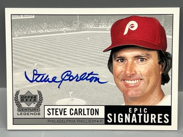 1999 Upper Deck Century Legends Steve Carlton Epic Signatures On Card Auto #SC