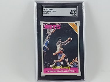 1975-76 Topps Basketball #300 Julius Erving All-Star SGC 4 VG-EX