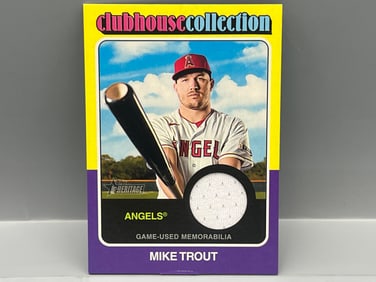 2024 Topps Heritage Mike Trout Game Used Clubhouse Collection Relic #CCR-MT