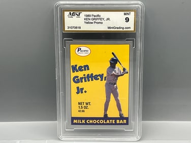 1989 Pacific Ken Griffey Jr. Yellow Promo RC Slabbed By Mint Grading