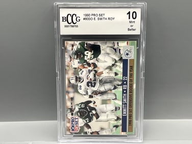 1990 Pro Set Emmitt Smith RC #800 BCCG Mint or Better 10