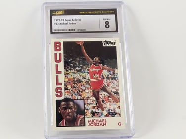 1992-93 Topps Archives #52 Michael Jordan '84 CSG 8 NM
