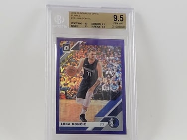 2019-2020 Donruss Optic Purple Prizm #16 Luka Doncic BGS 9.5 GEM Mint
