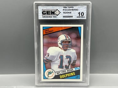 1984 Topps Dan Marino RC #123 Slabbed By Gem Grading