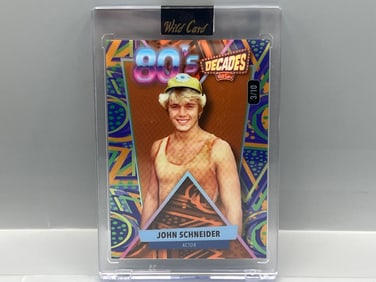 2024 Wild Card Decades National Exclusive John Schneider #3/10 - Purple Rainbow Foil Board Parallel