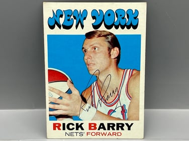 1971-72 Topps Rick Barry In Person Autographed RC #170 - No COA