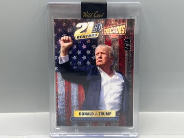 2024 Wild Card Decades National Exclusive Donald Trump Proof #1/1 - U.S. Flag Parallel - Bloody Face