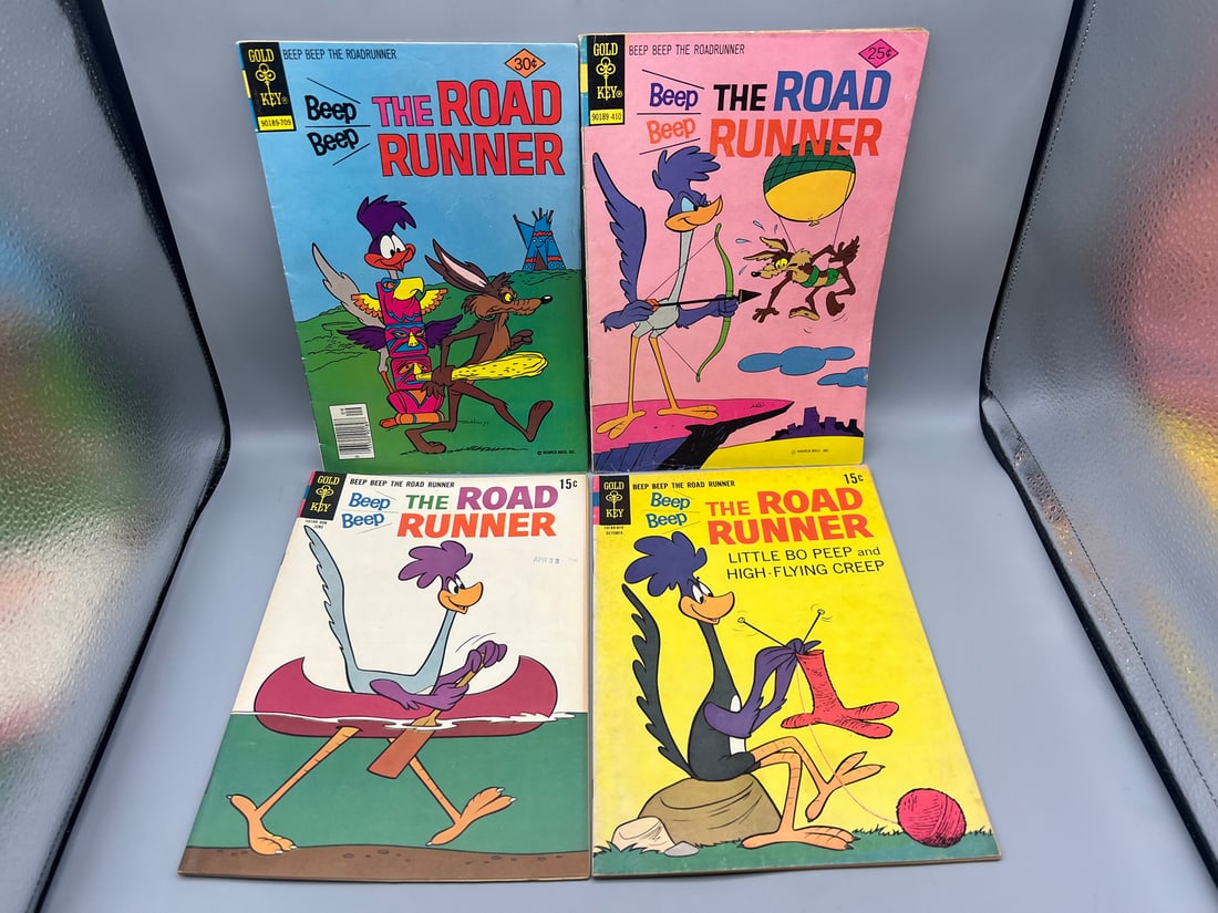 Lot of (4) Assorted The Road Runner Comic Books - Varying Conditions: Lot of (4) Assorted The Road Runner Comic Books - Varying Conditions