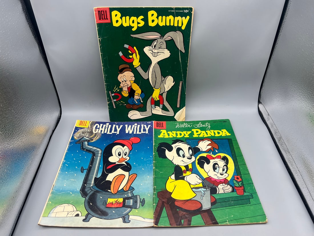 Lot of (3) Assorted Dell Comic Books W/ Dell Four Color Chilly Willy #740 - Varying Conditions (1 of 2)