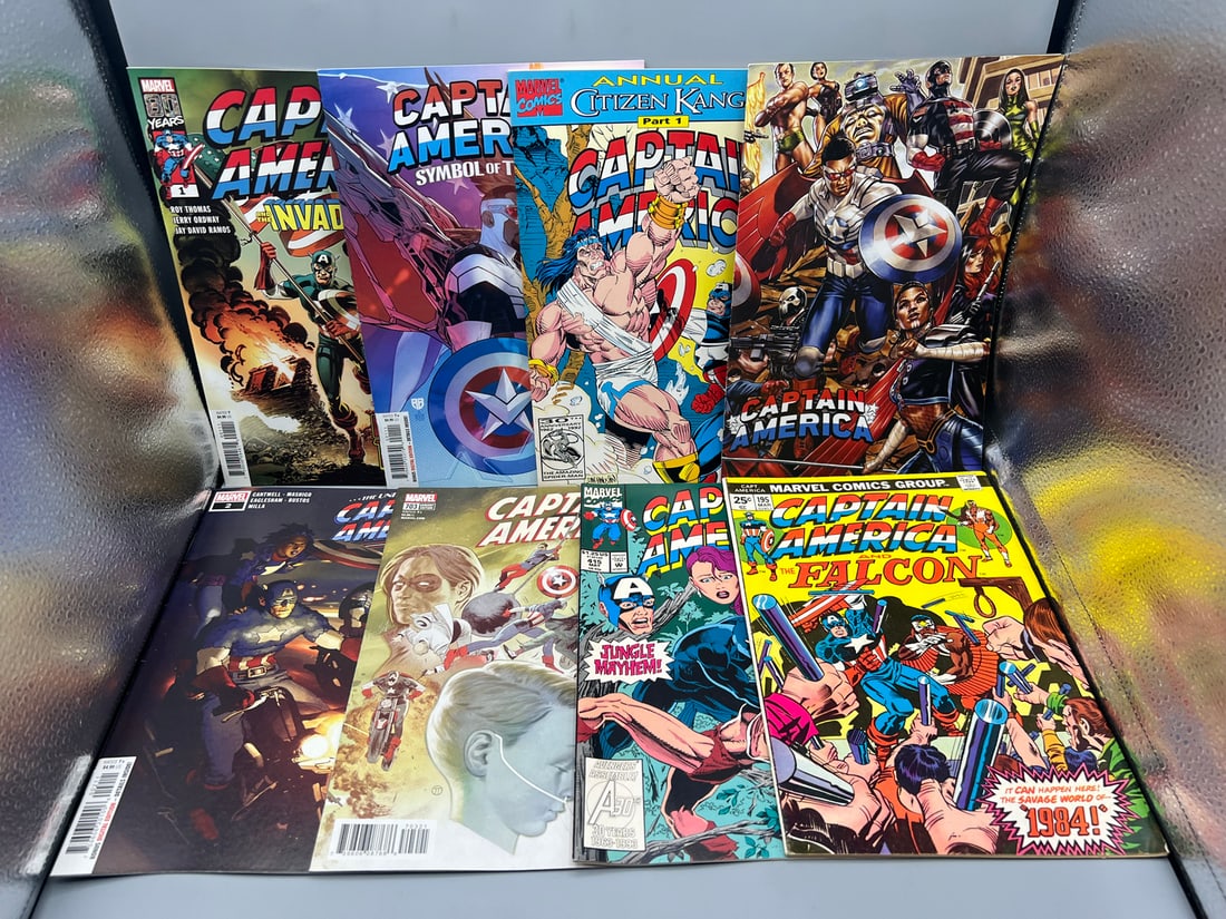 Lot of (8) Assorted Captain America Comic Books - Varying Conditions (1 of 2)