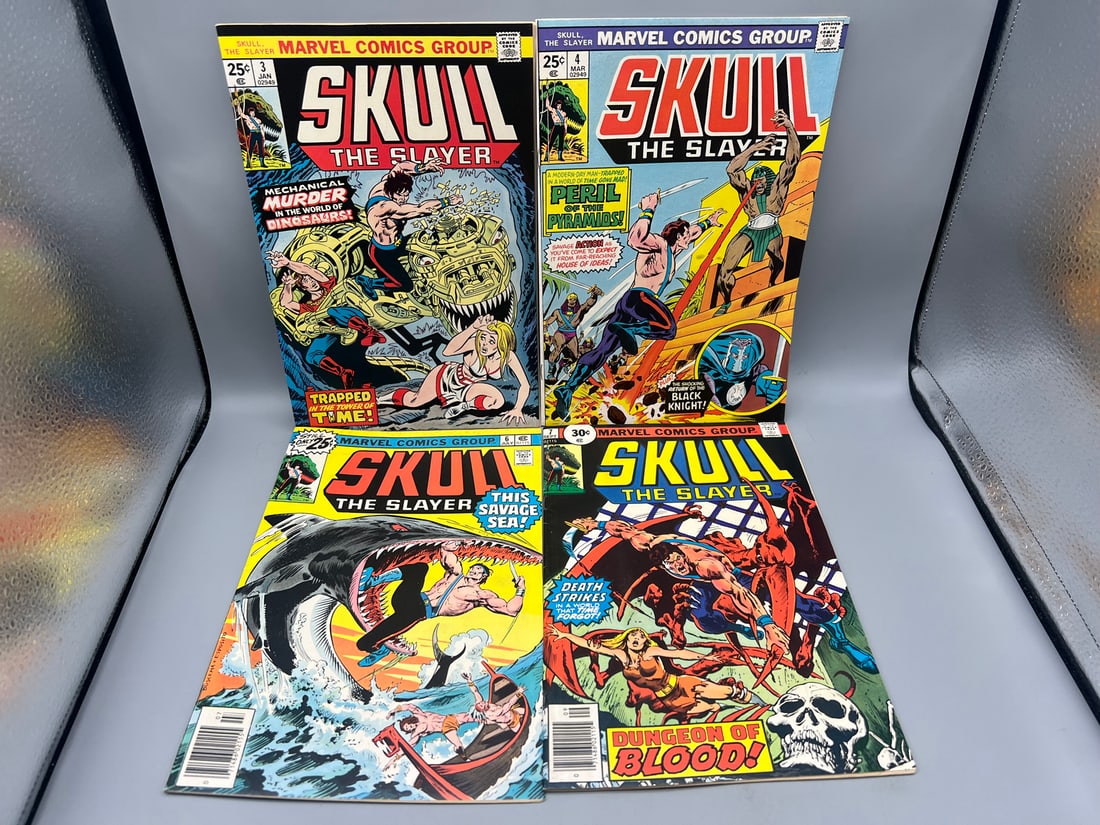 Lot of (4) Marvel Skull The Slayer Comic Books - Varying Conditions - #3, #4, #6, & #7 (1 of 2)