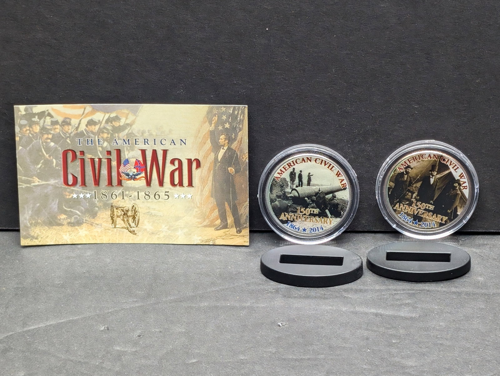 WWII Colorized Kennedy Half Dollars with Display Stands & COA: WWII Colorized Kennedy Half Dollars with Display Stands & COA
